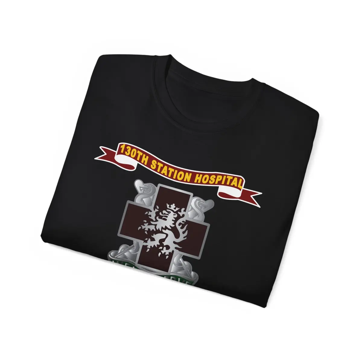 Unisex Ultra Cotton Tee - Army - 130Th Station Hospital - Ribbon - Dui X 300 9