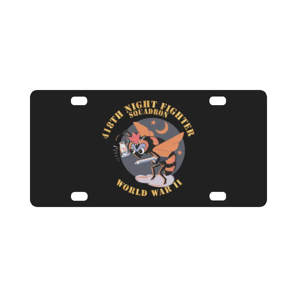 Aac - 418Th Night Fighter Squadron - Wwii X 300 Classic License Plate 1