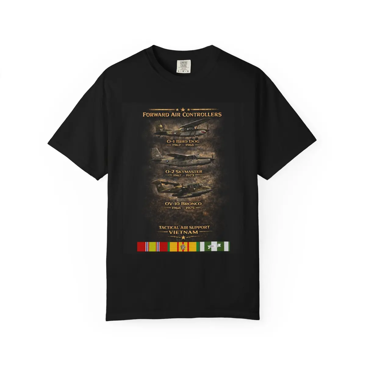 Forward Air Controllers Vietnam Tribute T-Shirt — Service Ribbons 1