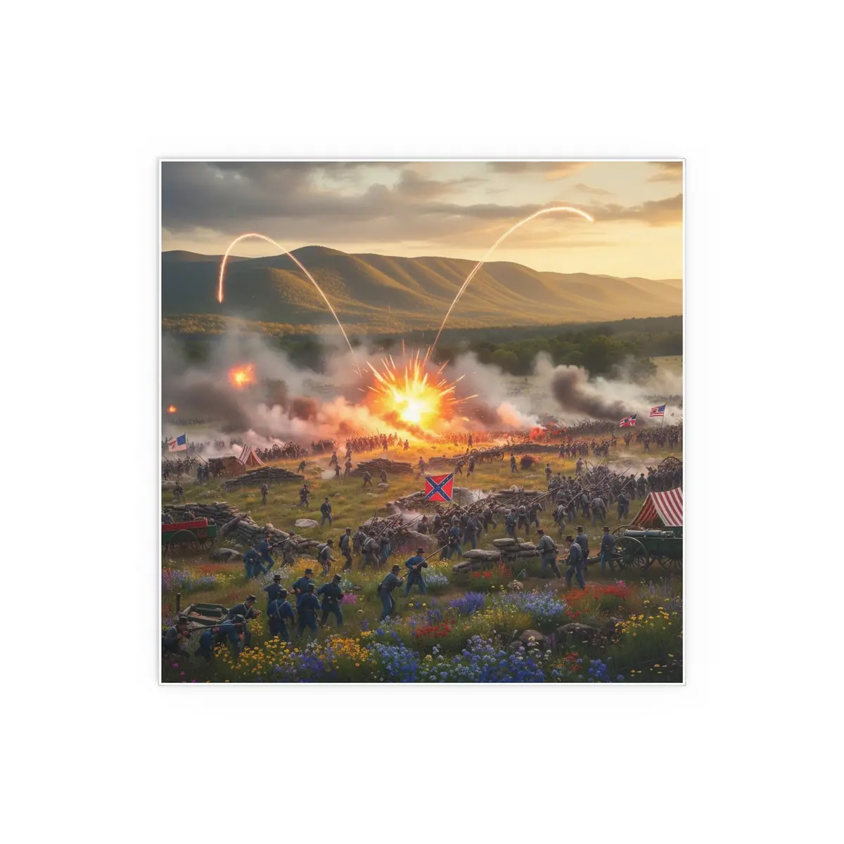 Indoor And Outdoor Silk Posters - Us Civil War Battle - Battle Of Kennesaw Mountain Georgia 6