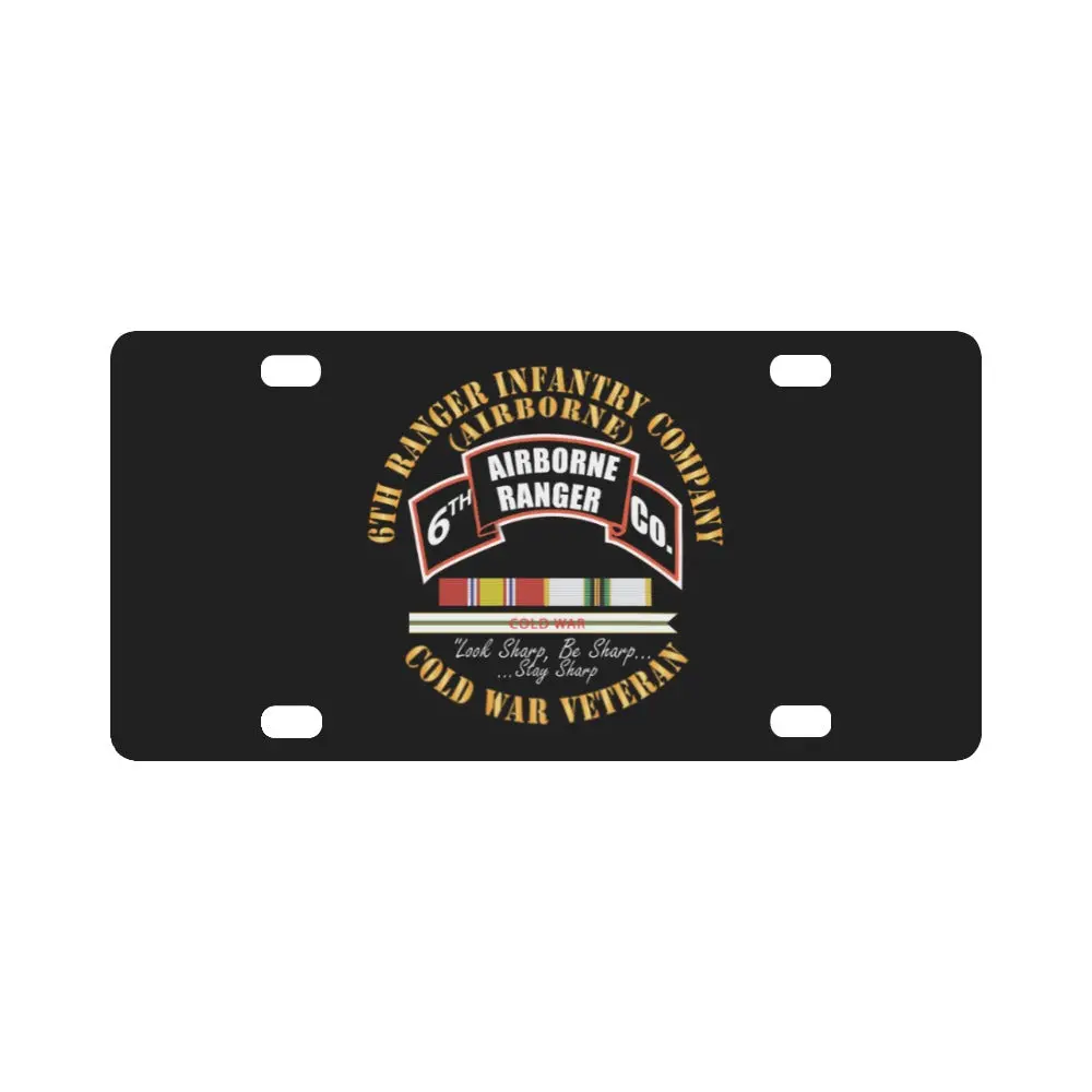 6Th Ranger Infantry Company - Airborne - Cold War Svc Ribbons X 300 Classic License Plate 1