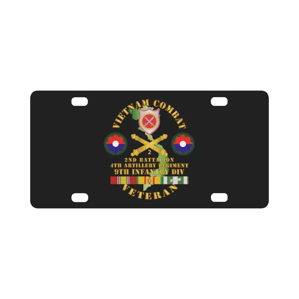 Army - Vietnam Combat Veteran W 2Nd Bn 4Th Artillery - 9Th Id Classic License Plate 1