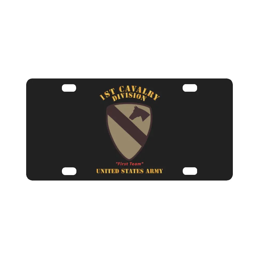 Army - Ssi - 1St Cavalry Division - Subdued Desert - First Team - Us Army X 300 Classic License Plate 1