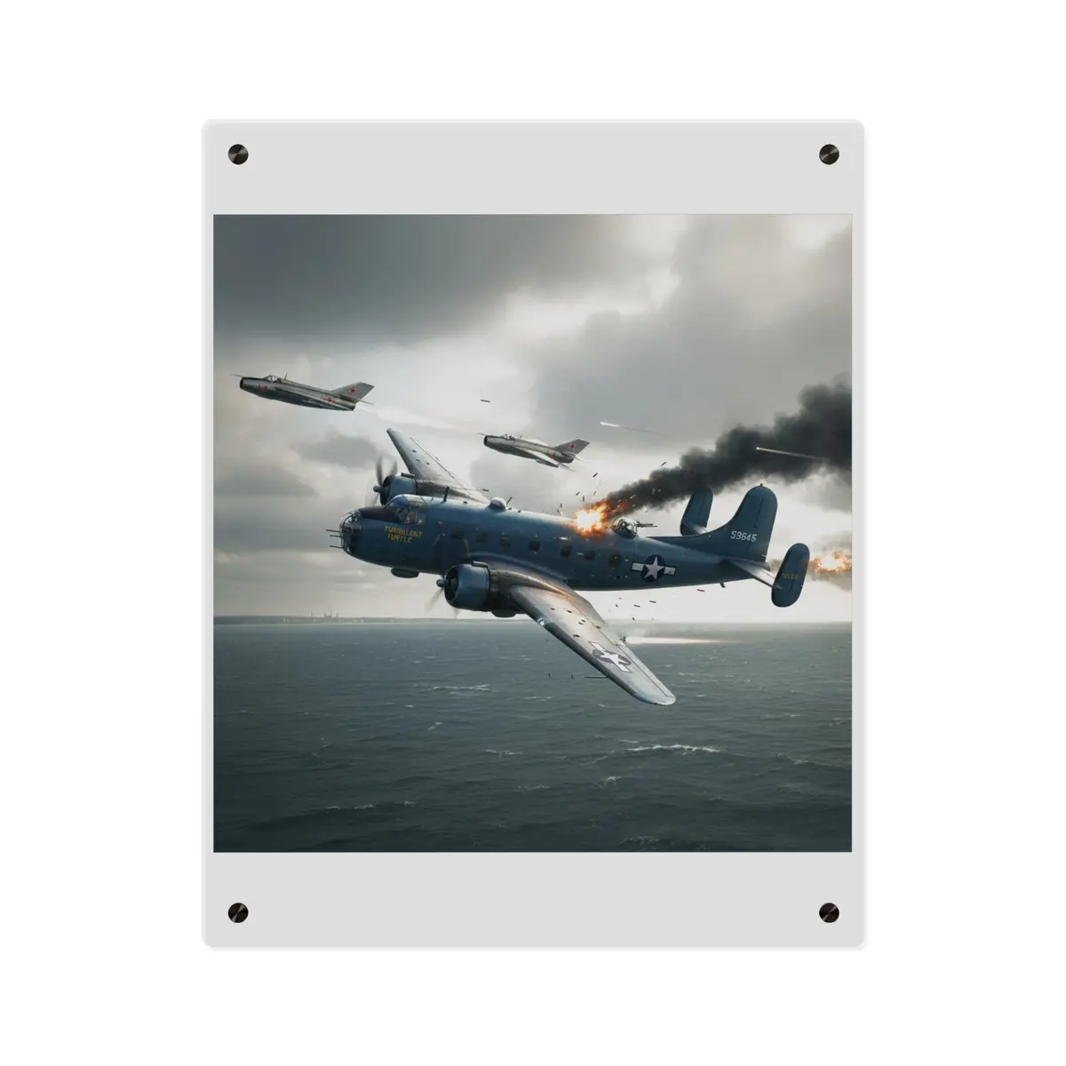 Acrylic Wall Art Panel - April 8, 1950, Baltic Sea - Latvia Soviet Fighters Shot Down A U.S. Navy Pb4y-2 - Liberator - Cold War 8