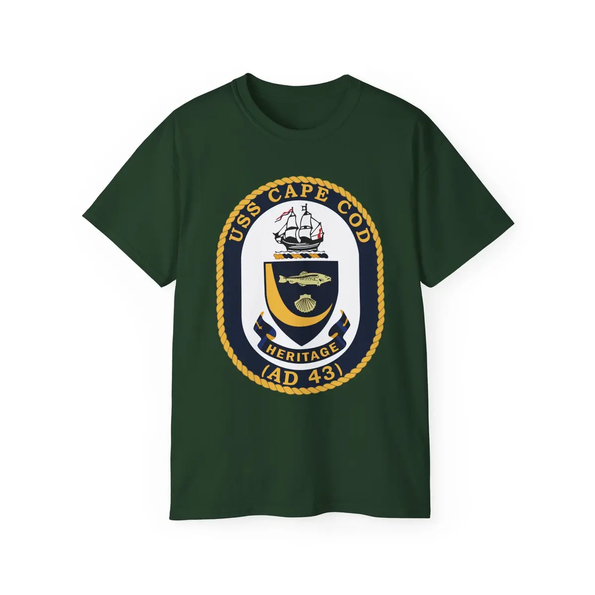 Unisex Ultra Cotton Tee - Navy - Uss Cape Cod (Ad 43) Wo Txt X 300 11
