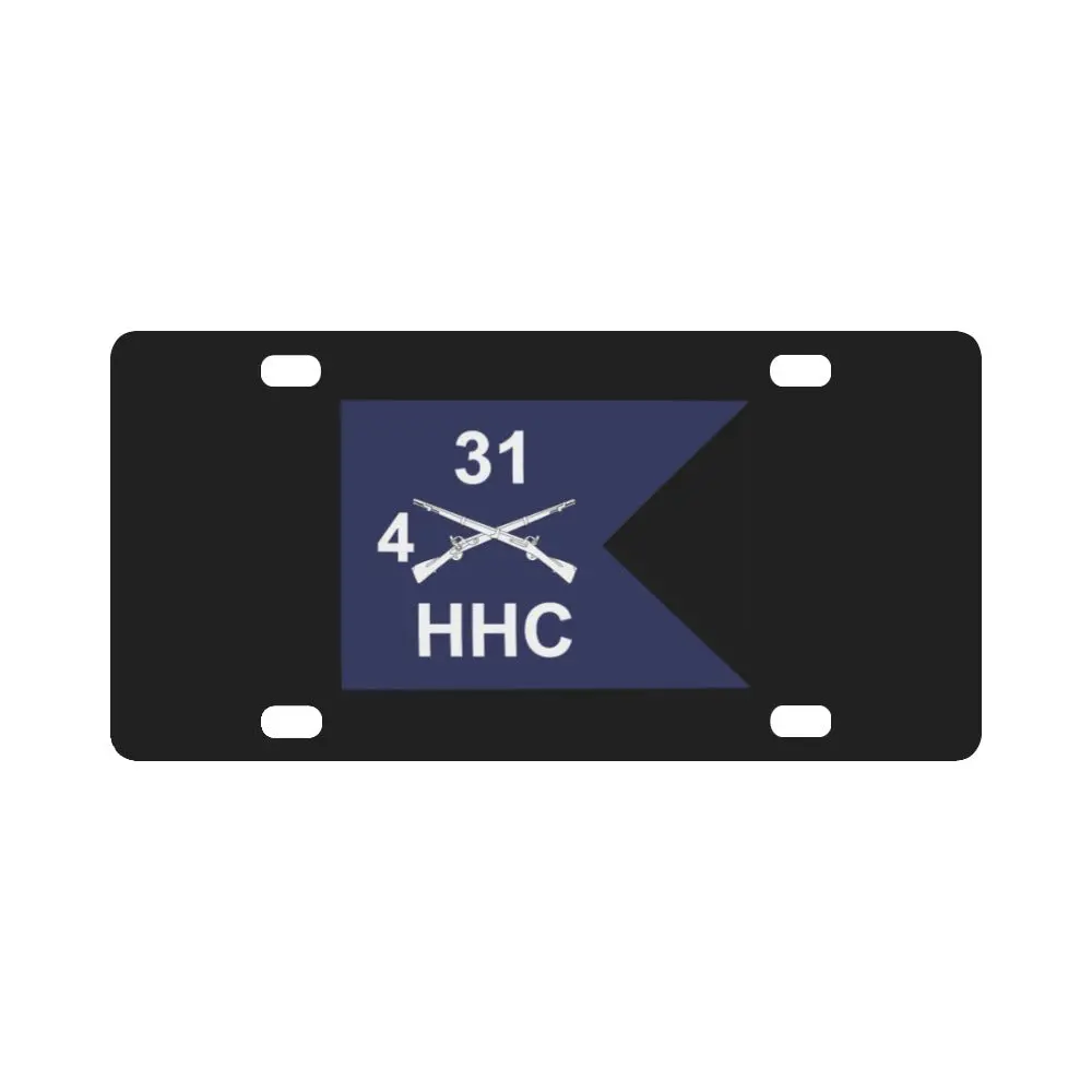 Army - Hhc, 4Th Battalion, 31St Infantry Regiment - Guidon X 300 Classic License Plate 1