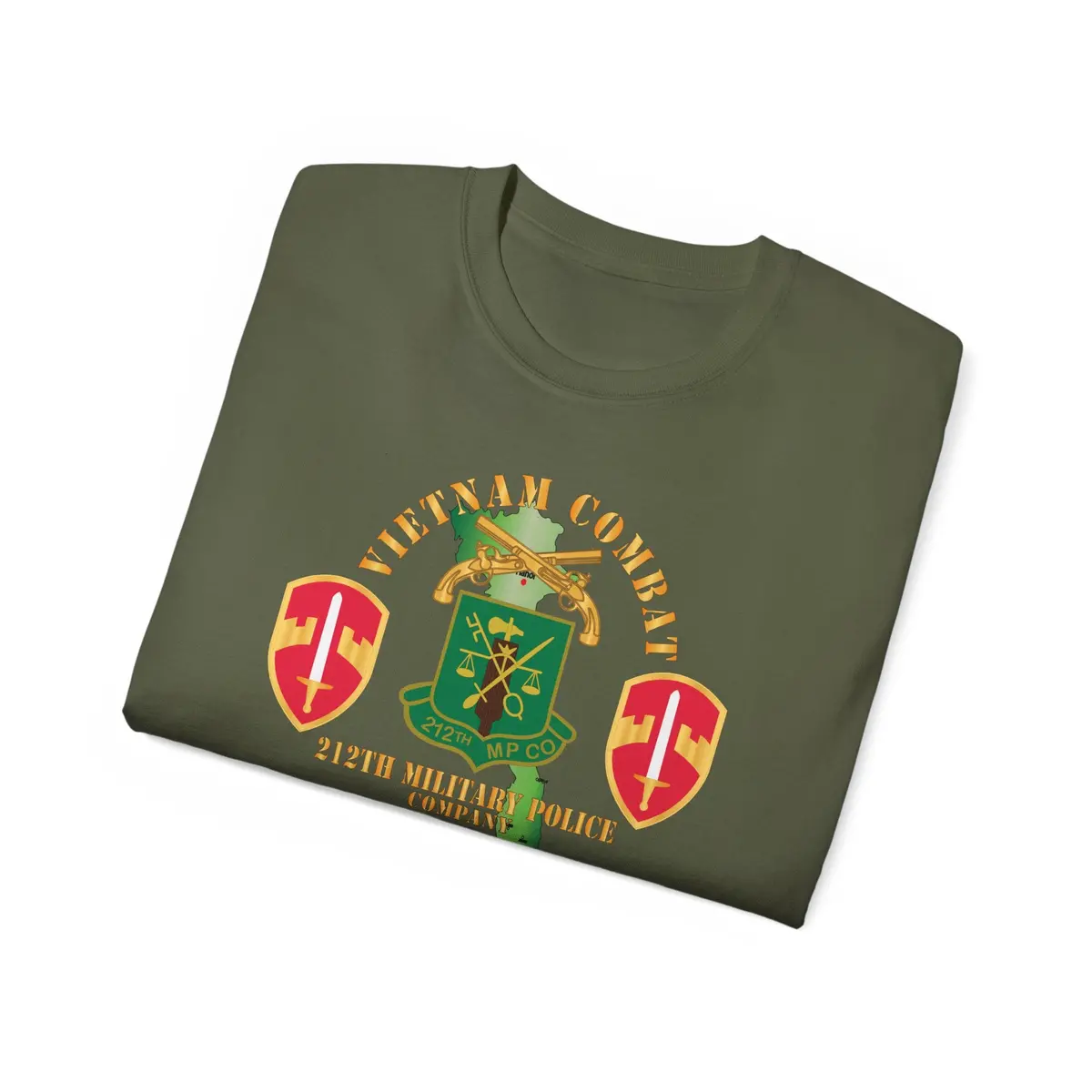 Unisex Ultra Cotton Tee - Army - Vietnam Combat Veteran W 212Th Military Police Company - Macv Ssi - Vn Svc X 300 31