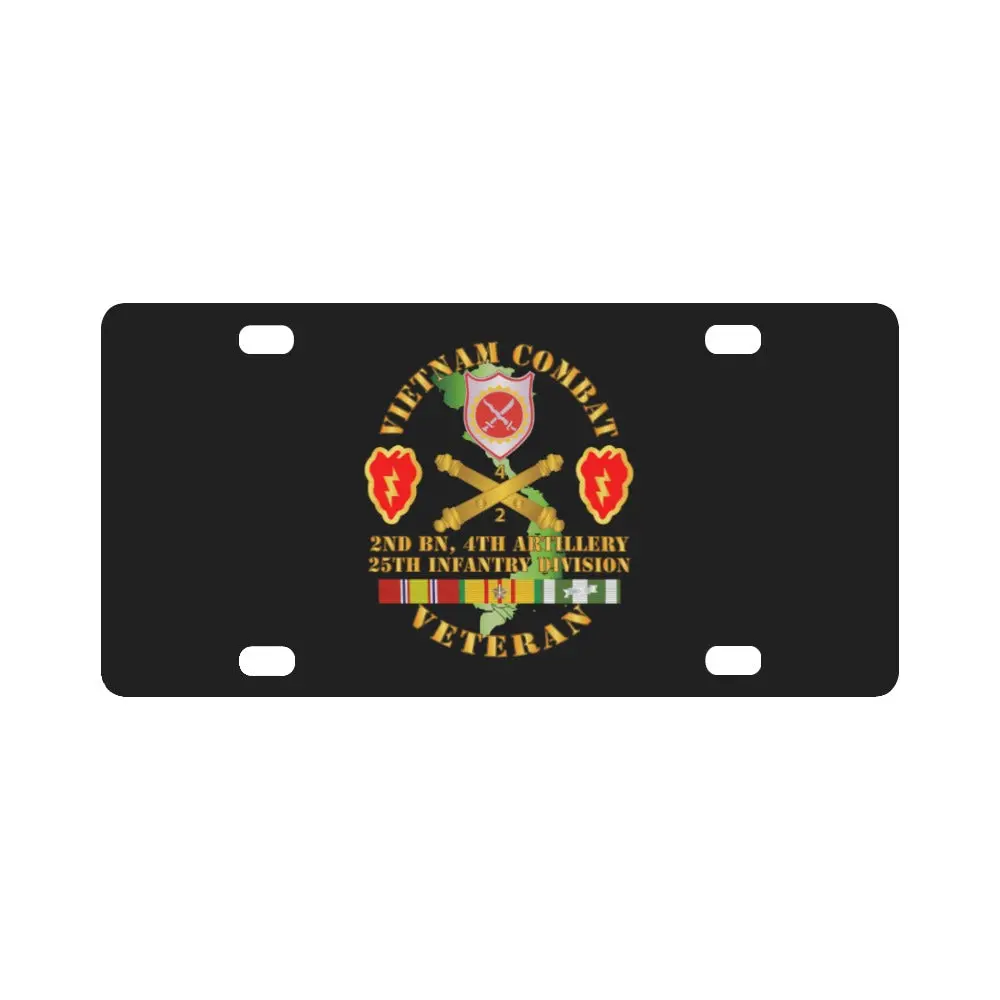Army - Vietnam Combat Veteran W 2Nd Bn 4Th Artillery Dui - 25Th Id Classic License Plate 1
