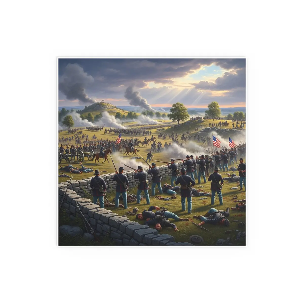 Indoor And Outdoor Silk Posters - Battle Of Gettysburg 6
