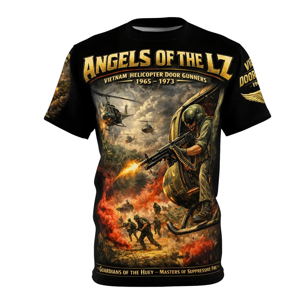 Vietnam Door Gunner Tribute Tee — "Angels Of The Lz" 1