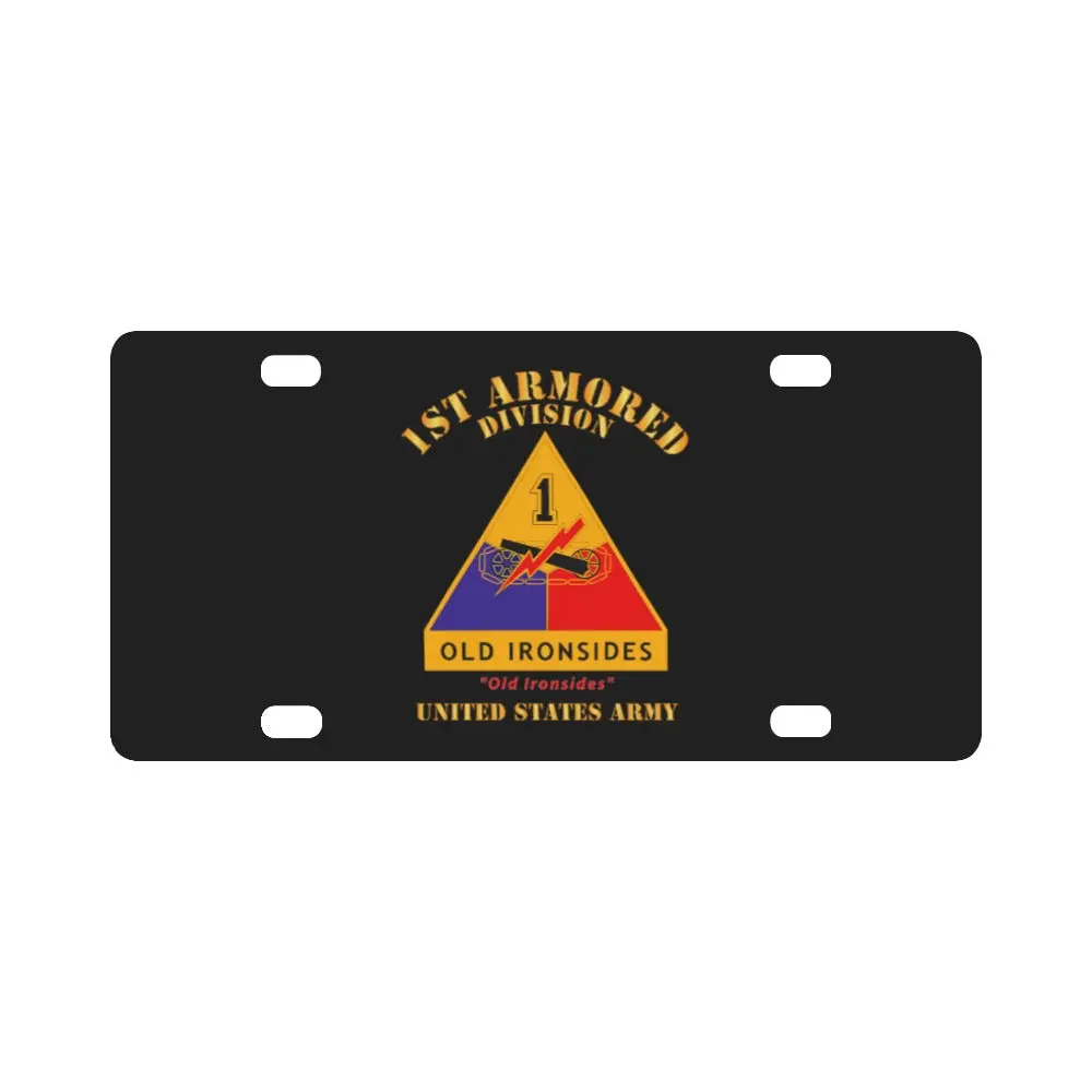 Army - Dui - 1St Armored Division - Old Ironsides - Us Army X 300 Classic License Plate 1