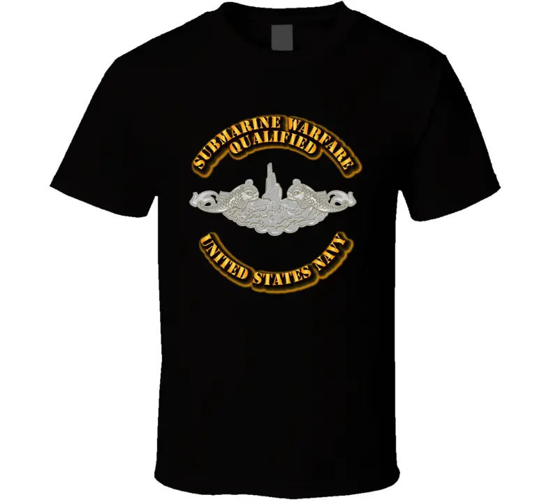 Navy - Submarine Badge - Silver T Shirt 1
