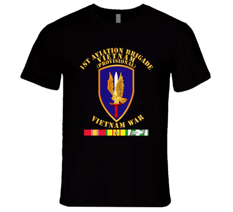 Army - 1St Aviation Brigade (Provisional) - Vietnam War W Svc Premium T Shirt 1