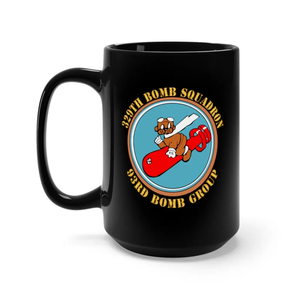 Black Mug 15Oz - Aac - 329Th Bomb Squadron,93Rd Bomb Group - Wwii - Usaaf 1