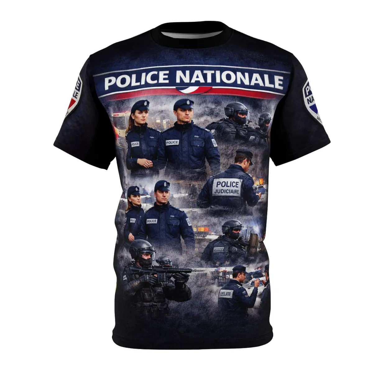 Police Nationale At Work All-Over Tee 1