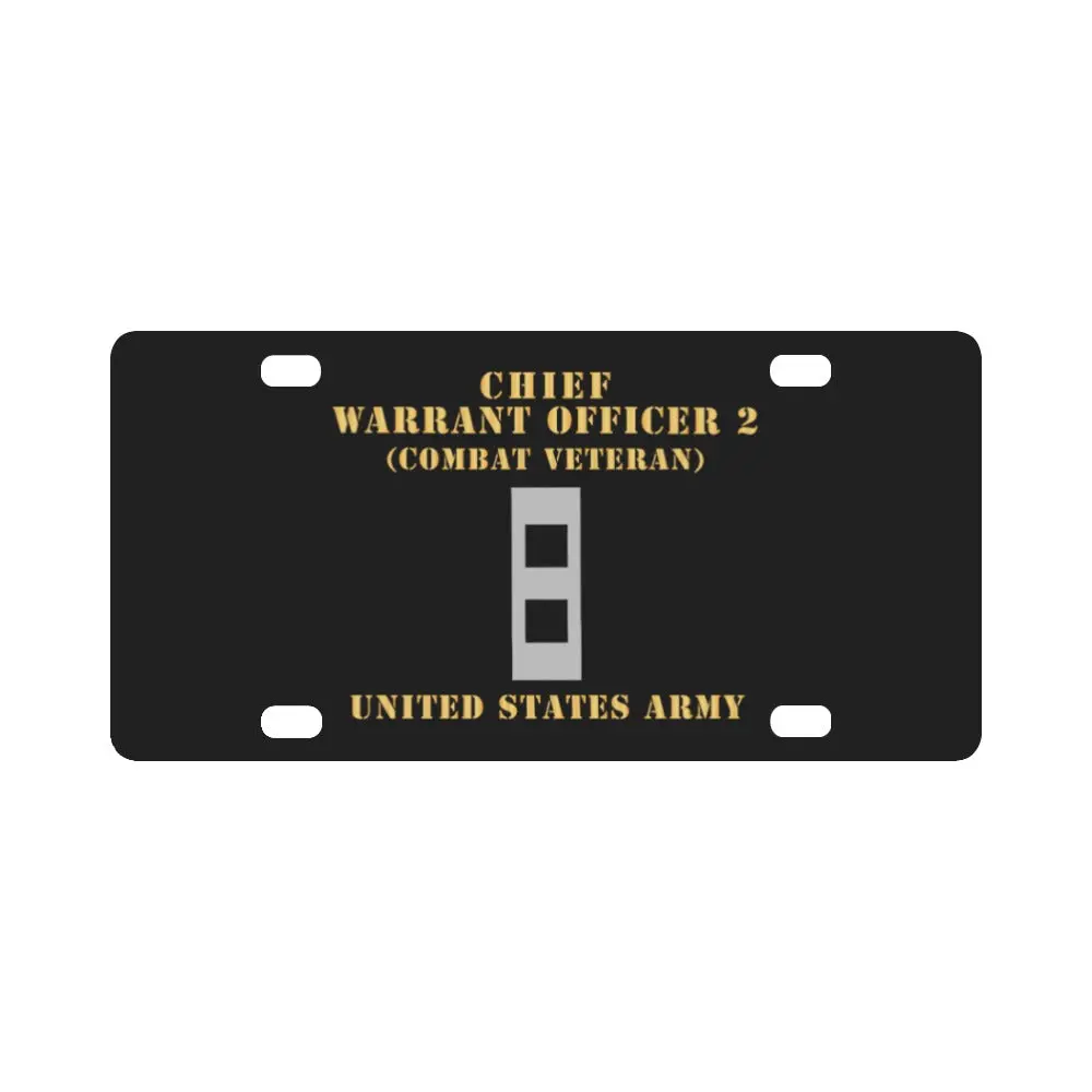 Army - Chief Warrant Officer 2 - Cw02 - Flat - Combat Veteran X 300 Classic License Plate 1