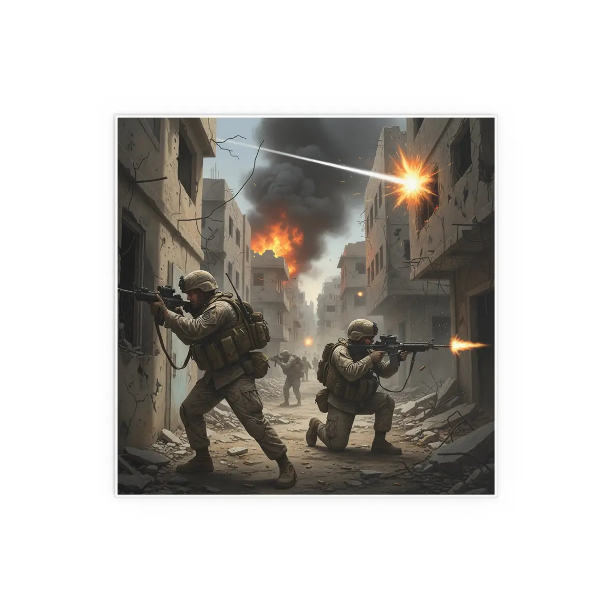 Indoor And Outdoor Silk Posters - Marines In  The 2Nd Battle Of Fallujah 6