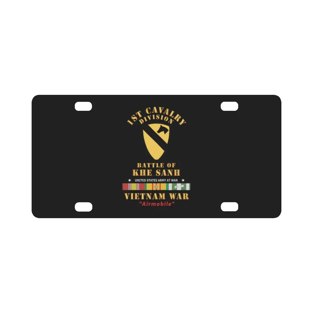 Army - 1St Cavalry Division - Ssi - Battle Of Khe Sanh - Vietnam War - Airmobile W Vn Classic License Plate 1