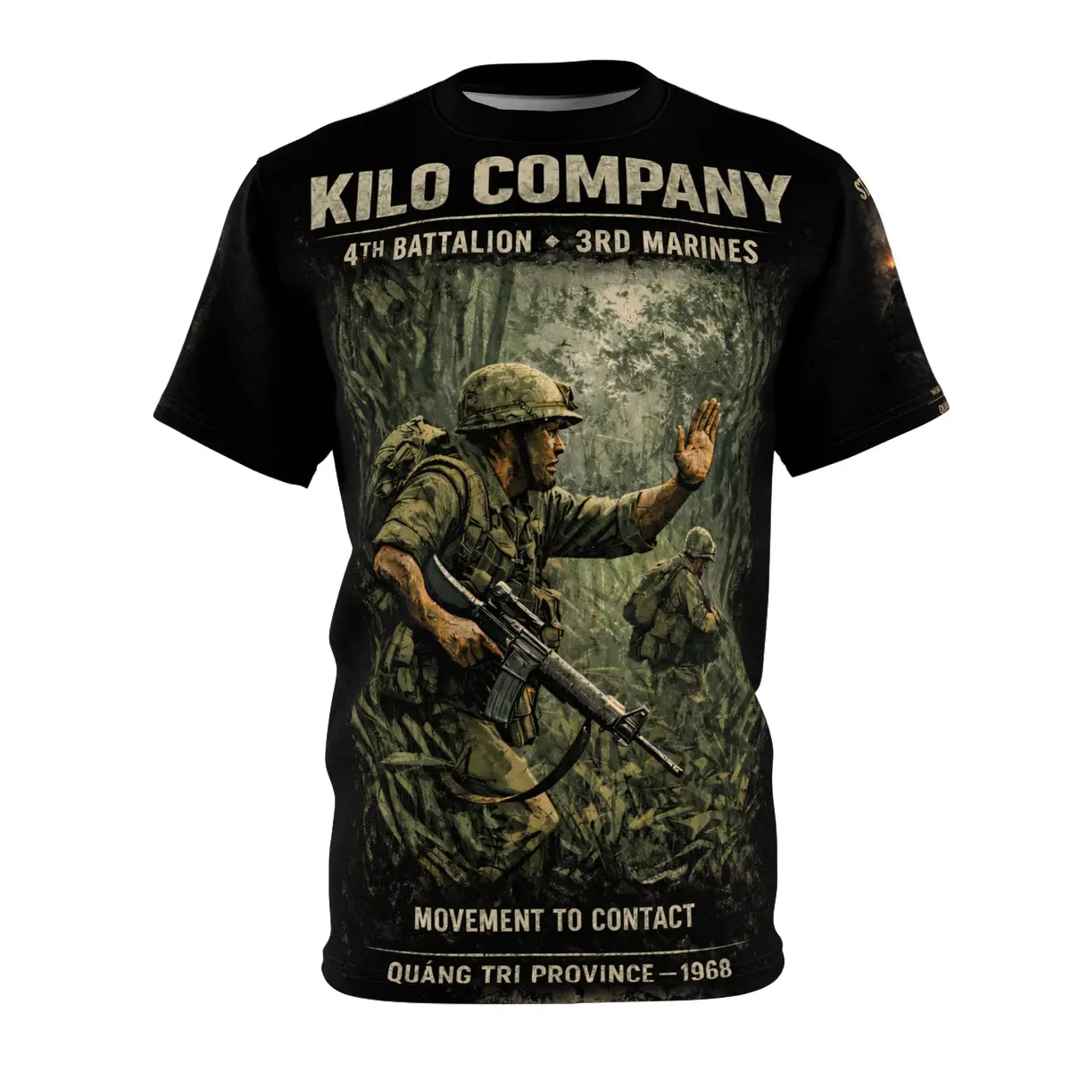 Kilo Company 4/3/3 Marines Tribute Tee — "Movement To Contact" 1St Platoon 1