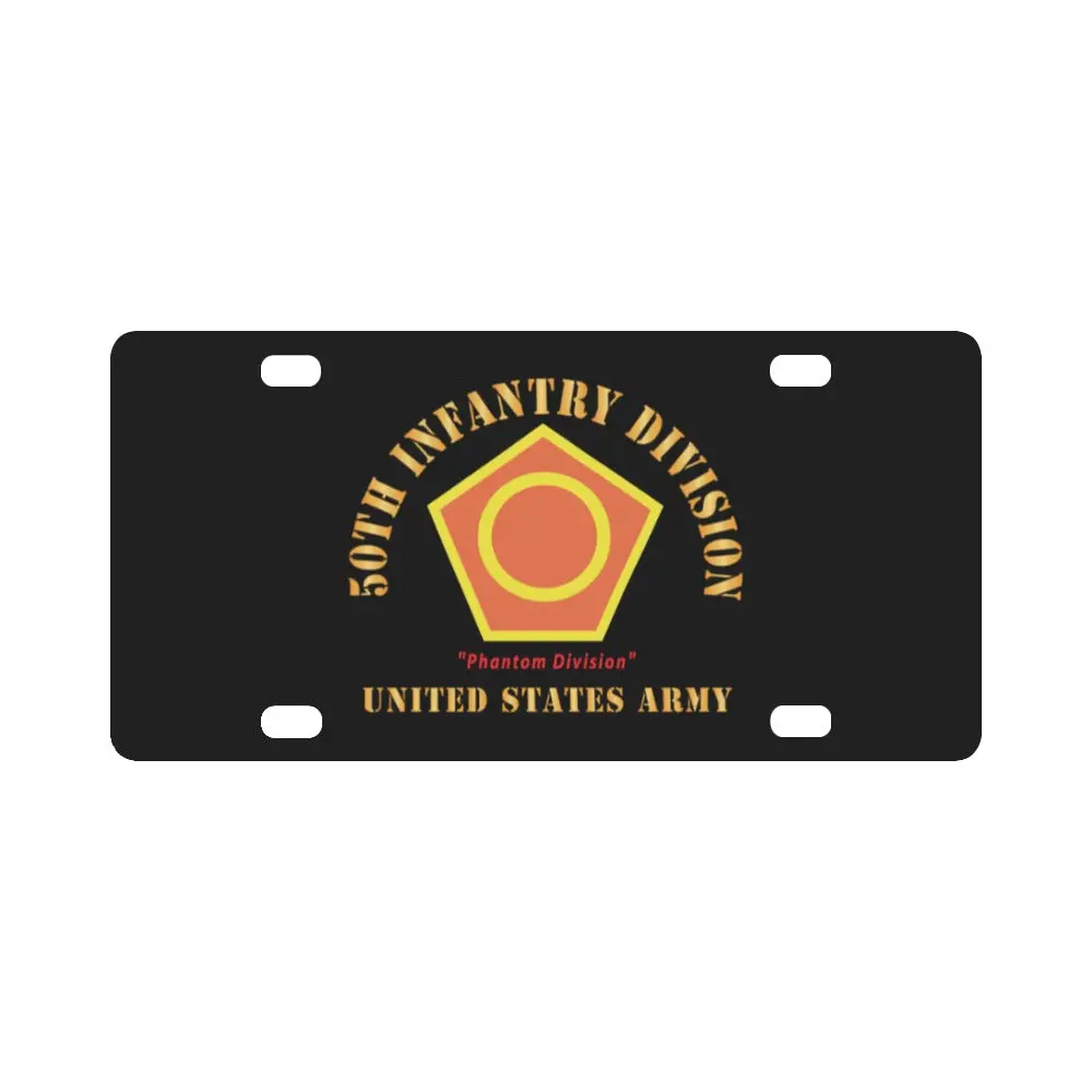 Army - Ssi - 50Th Infantry Division - Phantom Division - Us Army Veteran X 300 Classic License Plate 1