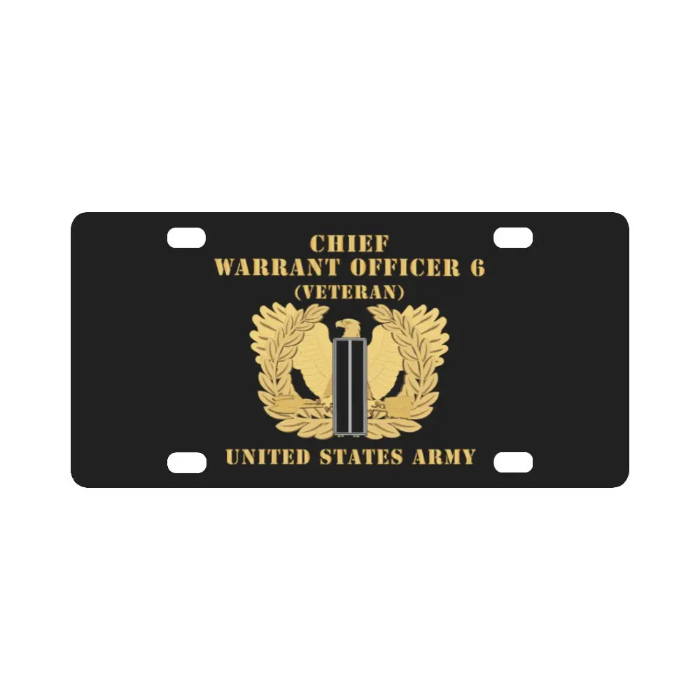 Army - Chief Warrant Officer - Cw06 - Veteran - Flat - Eagle And Bar X 300 Classic License Plate 1