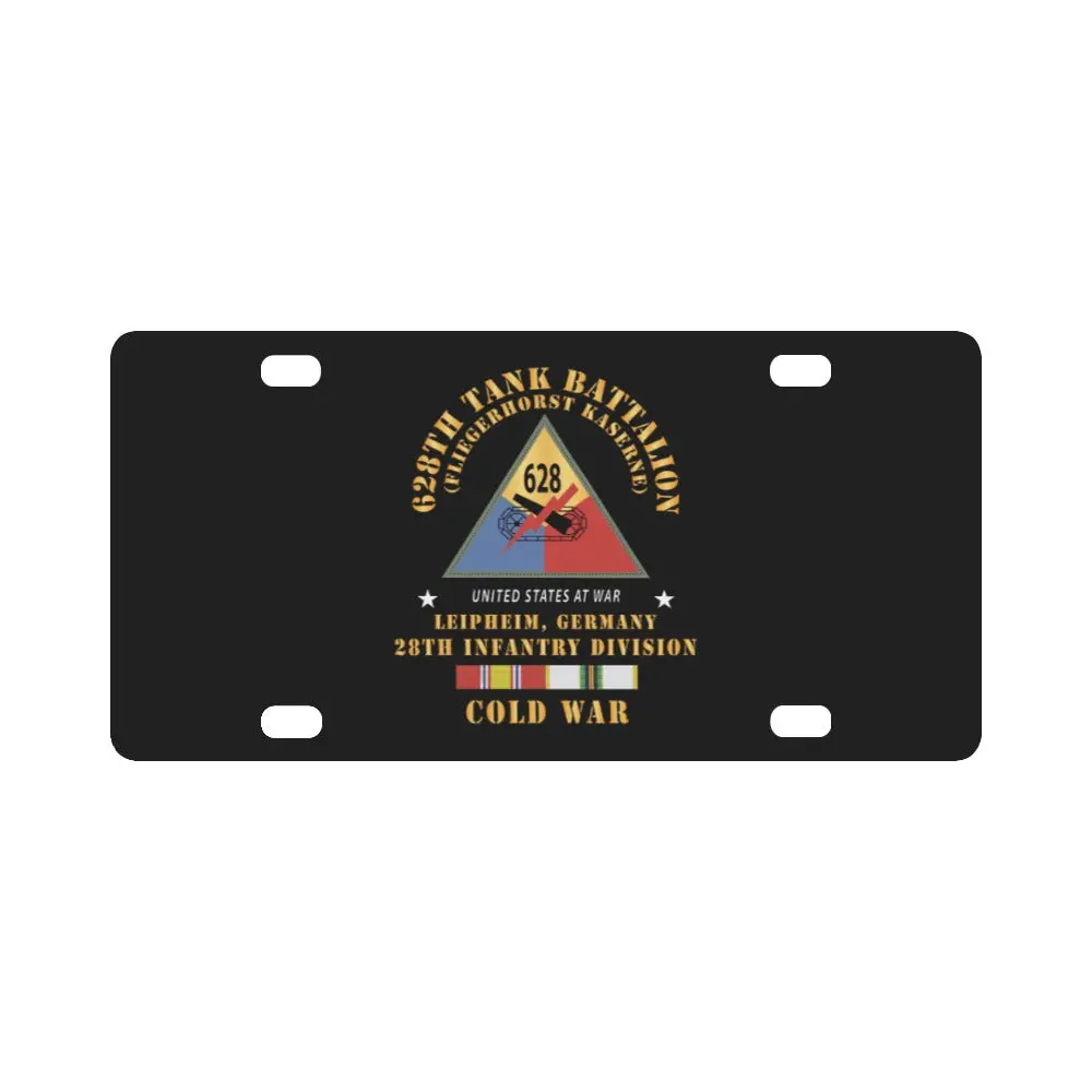 Army - 628Th Tank Battalion, 28Th Infantry Division W Cold Svc Classic License Plate 1
