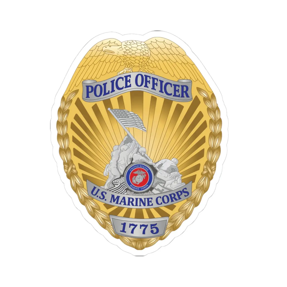 Kiss-Cut Stickers - Usmc - Police Officer - U.S. Marine Corps 1775 X 300 5