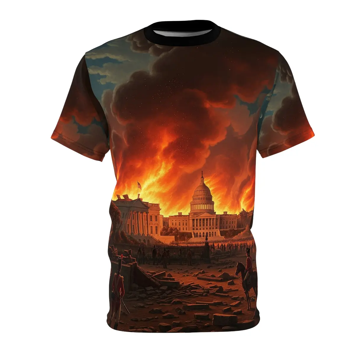 Unisex Tee - Washington D C Burning During The War Of 1812 1