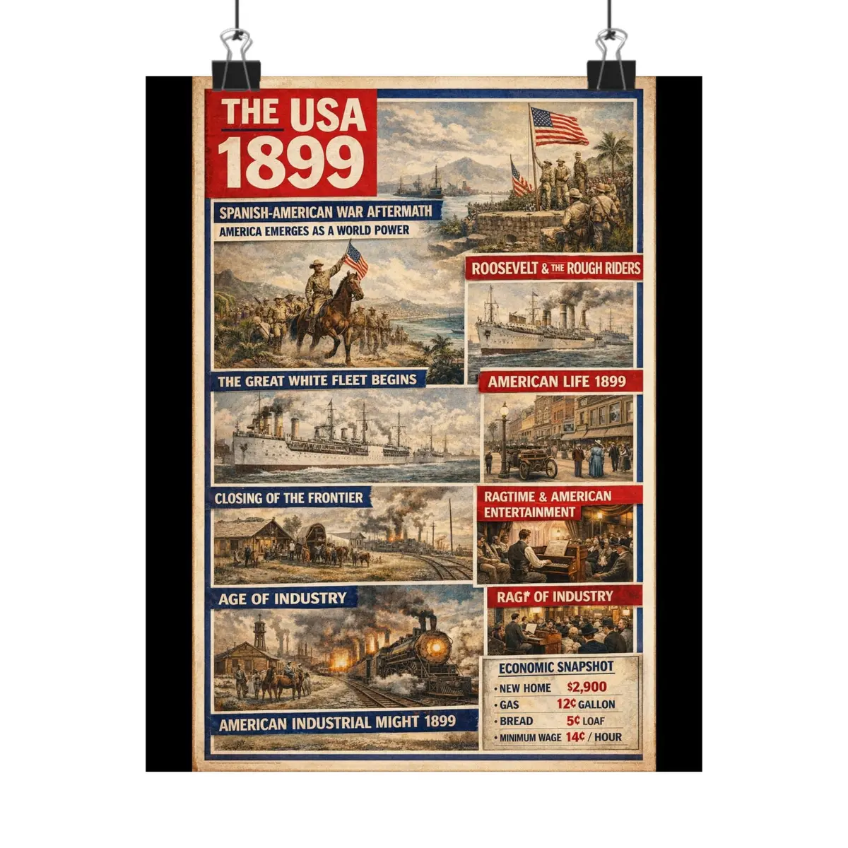 Matte Poster - The Usa - 1899 1