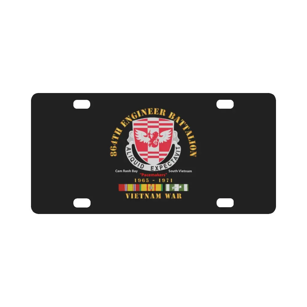 Army - 864Th Engineer Bn - 1965 - 1971 W Vn Svc Classic License Plate 1