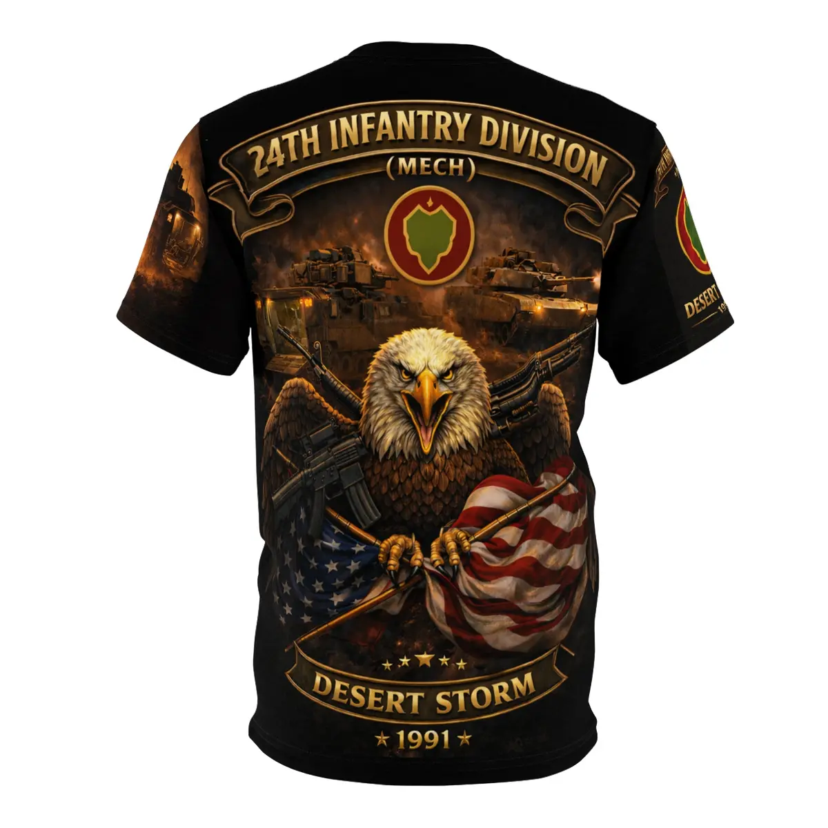 24Th Infantry Division "Deep Inside Iraq" Tribute Tee — Operation Desert Storm 3