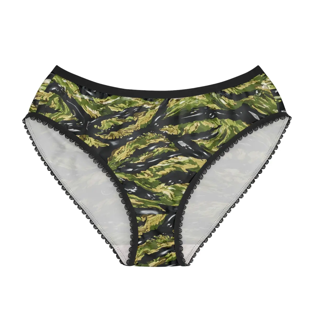 Women's Briefs (Aop) - Vienam Tiger Stripe Hydrographic Pattern 1