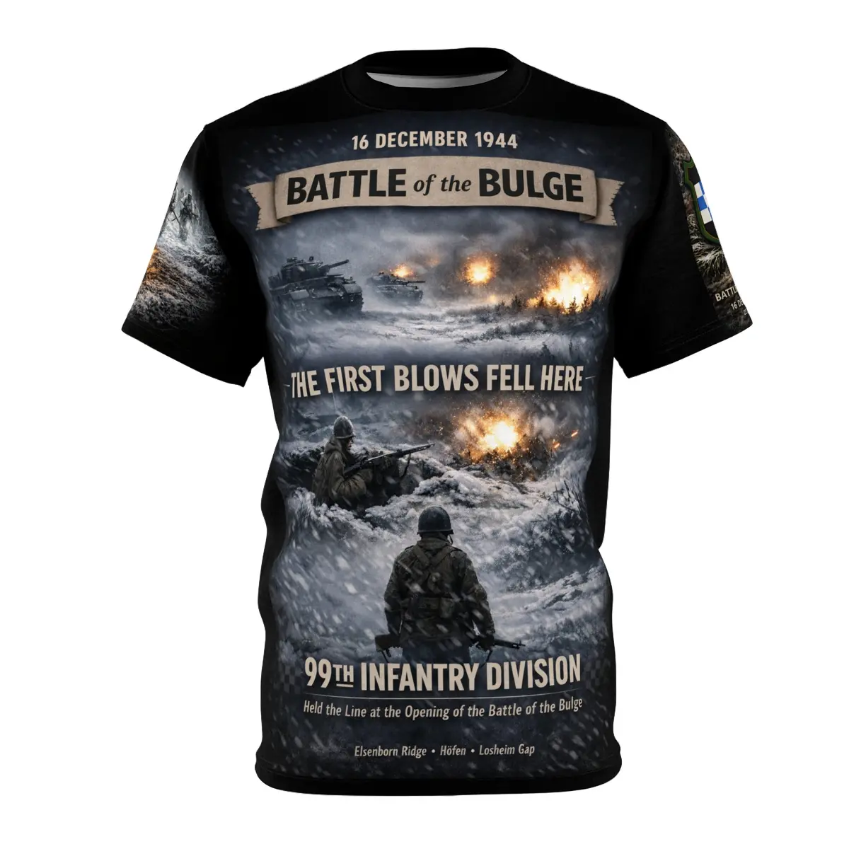 Battle Of The Bulge Tribute Tee — 99Th Infantry Division Wwii Veterans 1