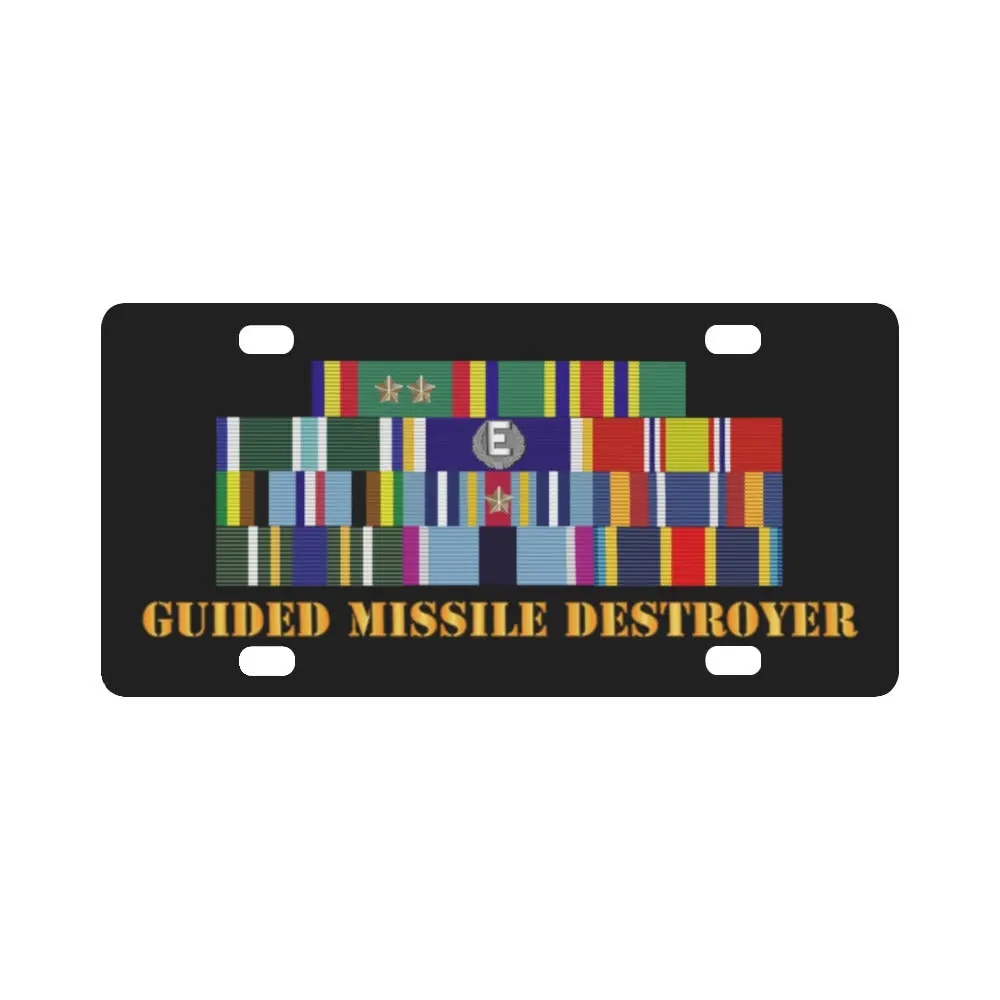 Navy - Destroyer - Uss John S Mccain - Ships Ribbons Only V1 Classic License Plate 1