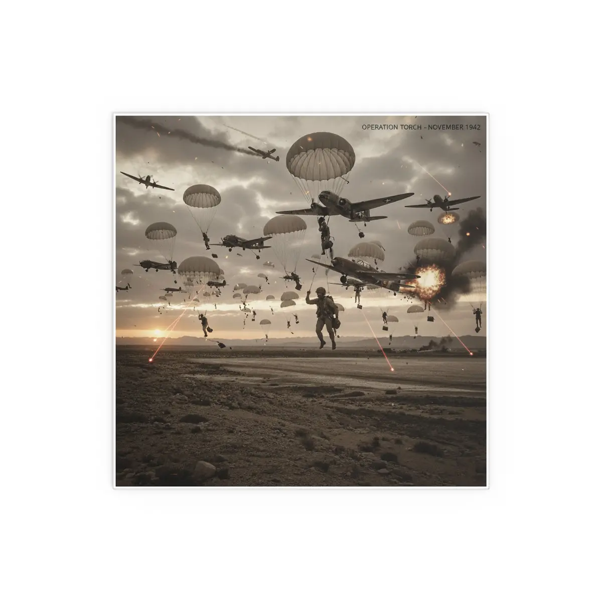 Indoor And Outdoor Silk Posters - Operation Torch Nov 1942 6
