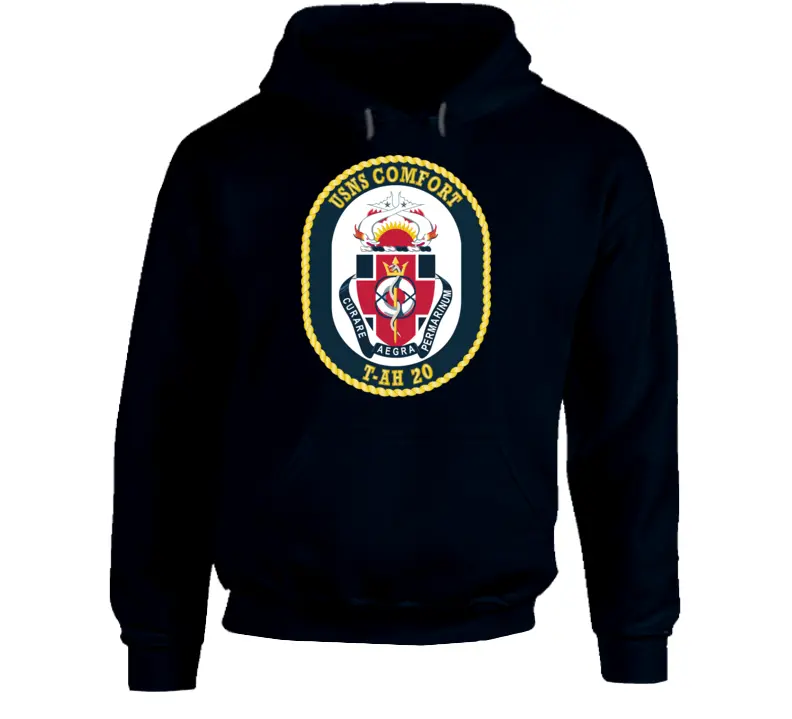 Navy - Usns Comfort (T-Ah-20) Crest (Without Text)  Hoodie 1