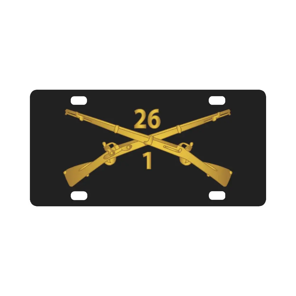 Army - 1St Bn 26Th Infantry Regiment - W Infantry Br Wo Txt X 300 Classic License Plate 1