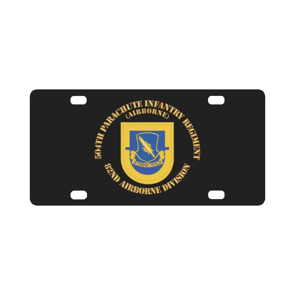 Army - Flash - 504Th Parachute Infantry Regiment X 300 Classic License Plate 1