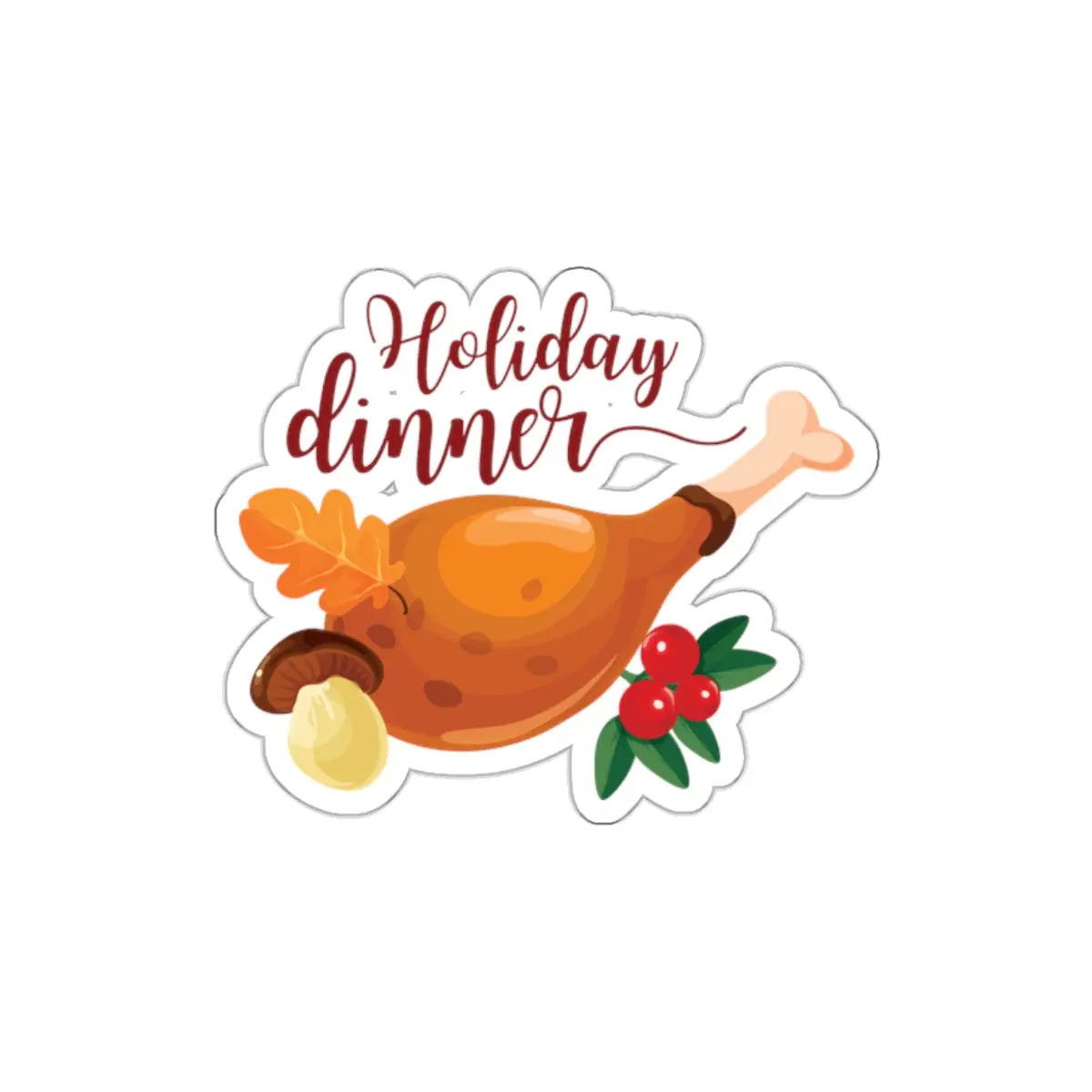 Die-Cut Stickers - Holiday Dinner 1