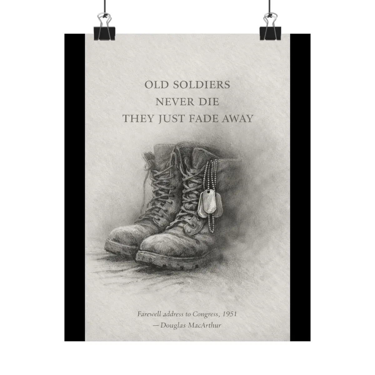 Matte Poster - Old Soldiers Never Die 1