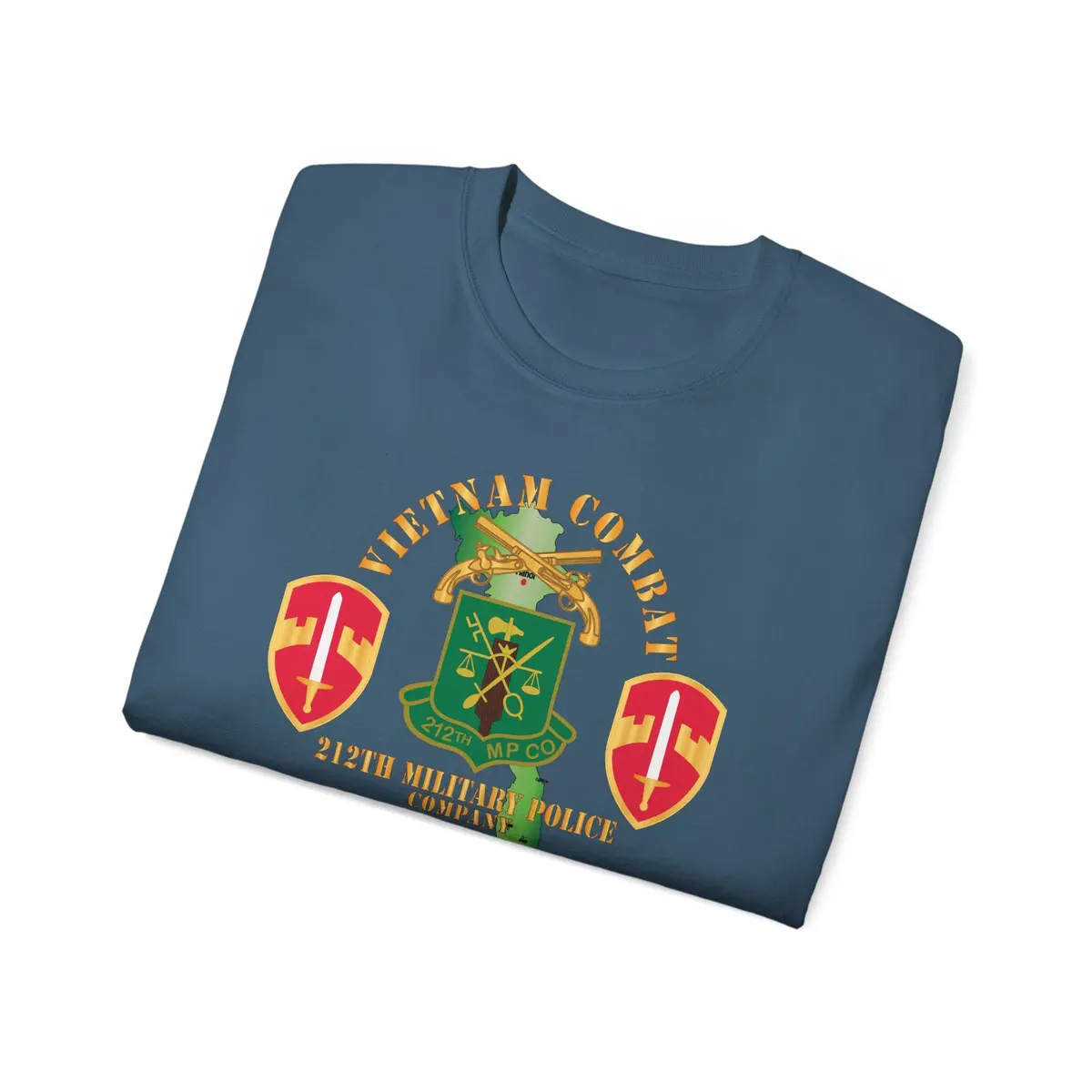 Unisex Ultra Cotton Tee - Army - Vietnam Combat Veteran W 212Th Military Police Company - Macv Ssi - Vn Svc X 300 40