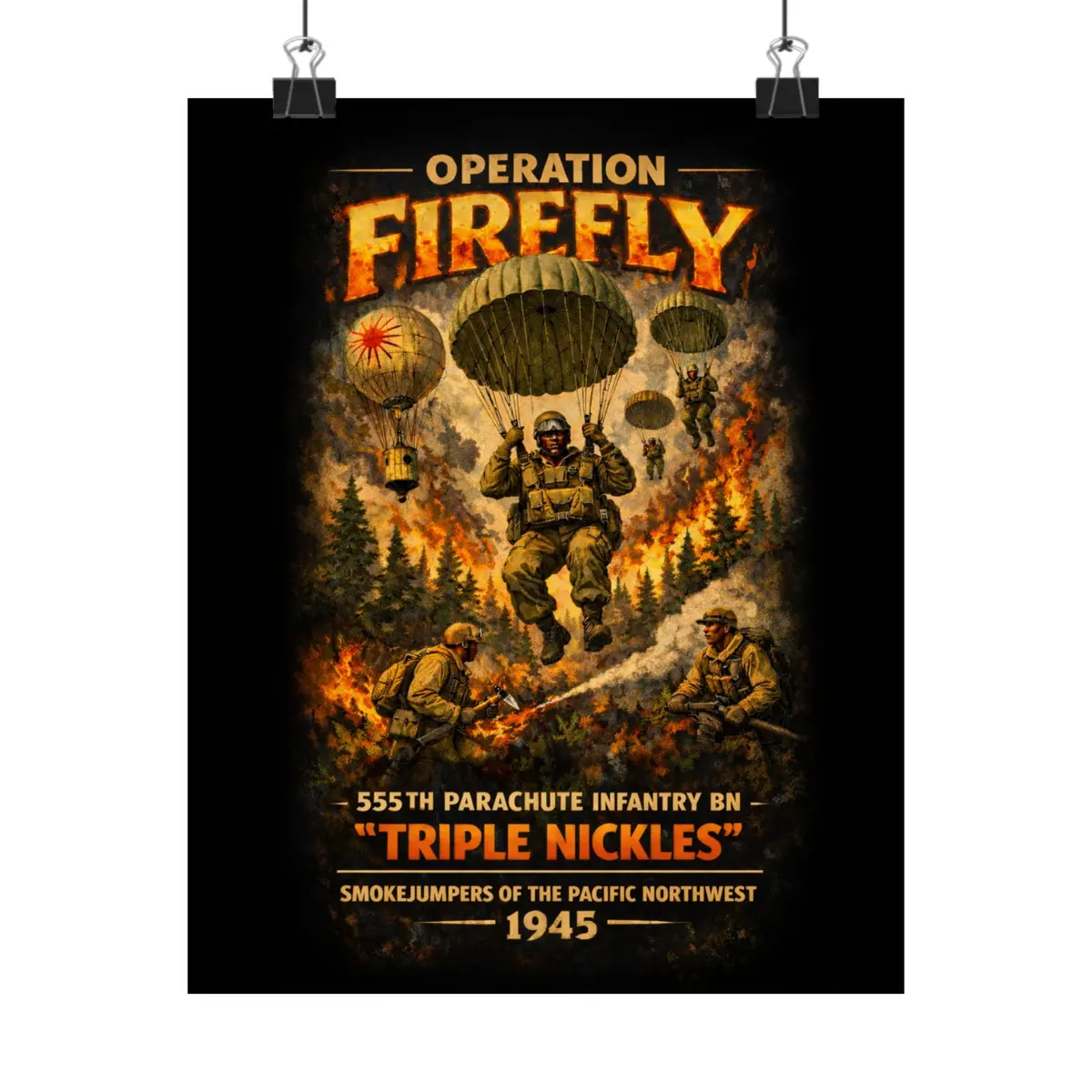Matte Poster - Operation Firefly - 555Th Parachute Infantry 1