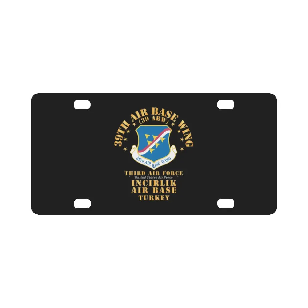 Usaf - 39Th Air Base Wing - Incirlik Ab X 300 Classic License Plate 1