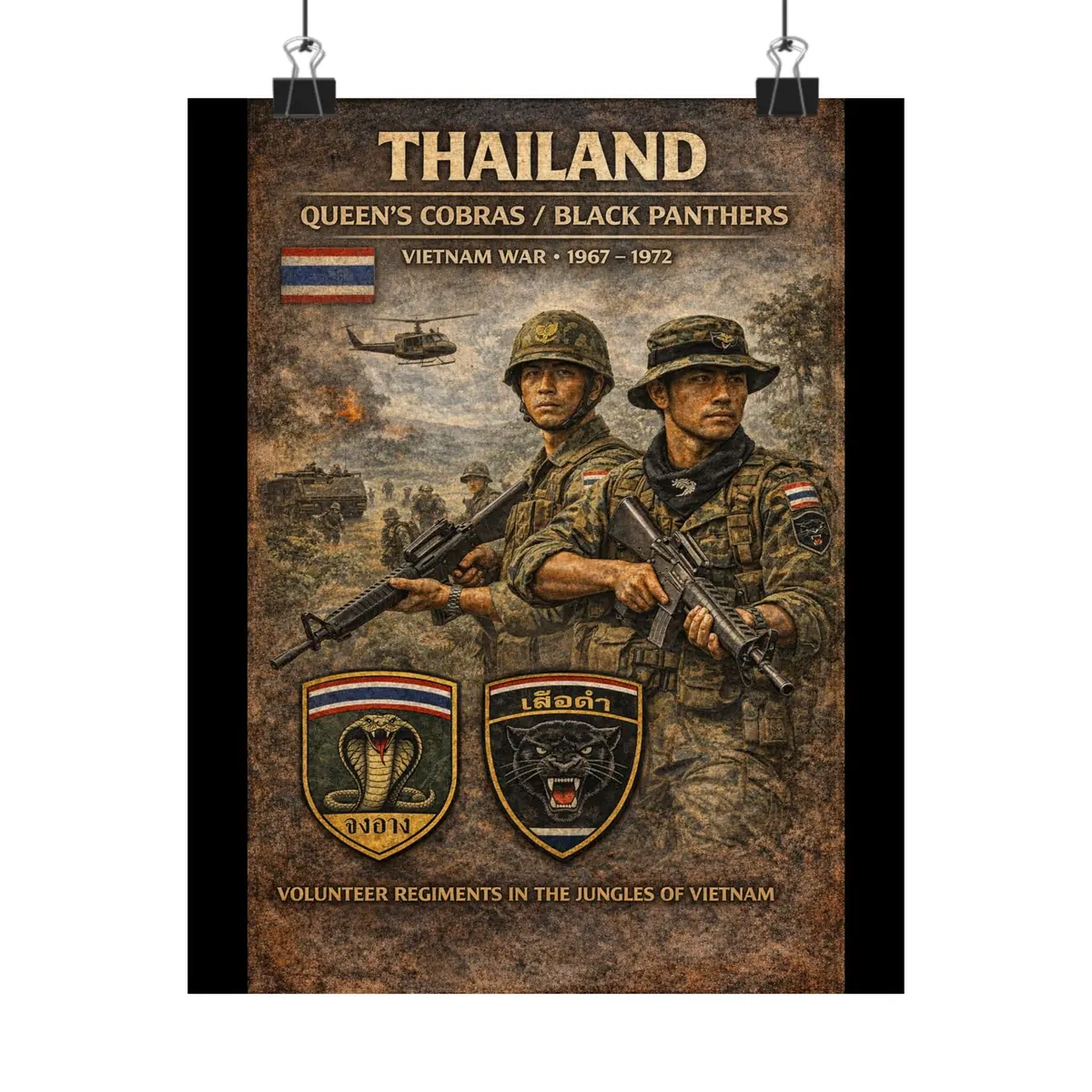 Matte Poster - Thailand's War Heroes Cobras And Panthers 1