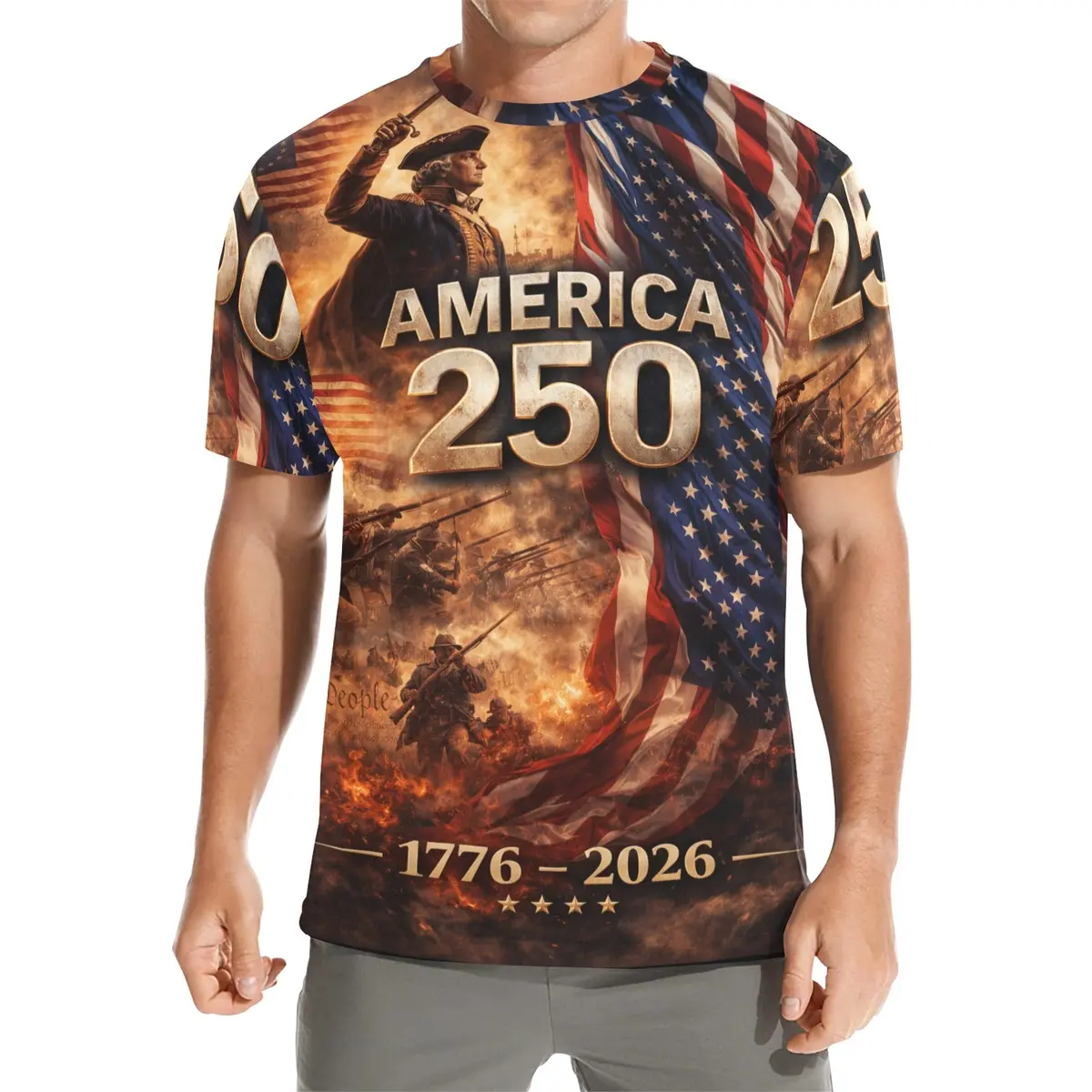 Aop T Shirt - America 250 Years 1