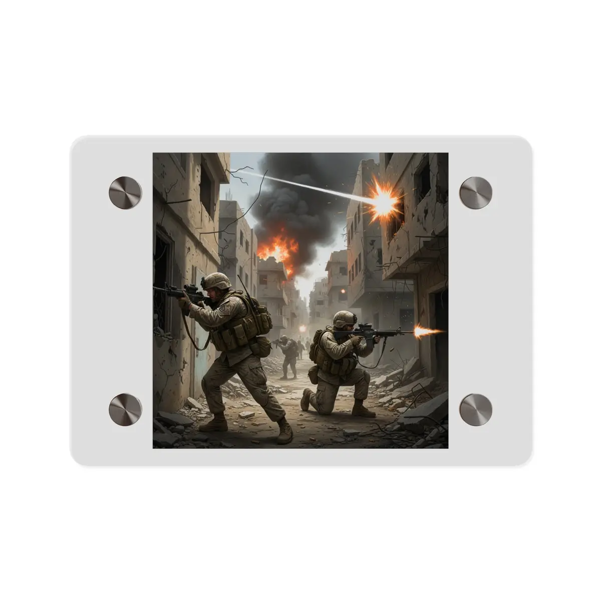Acrylic Wall Art Panel - Marines In  The 2Nd Battle Of Fallujah 1
