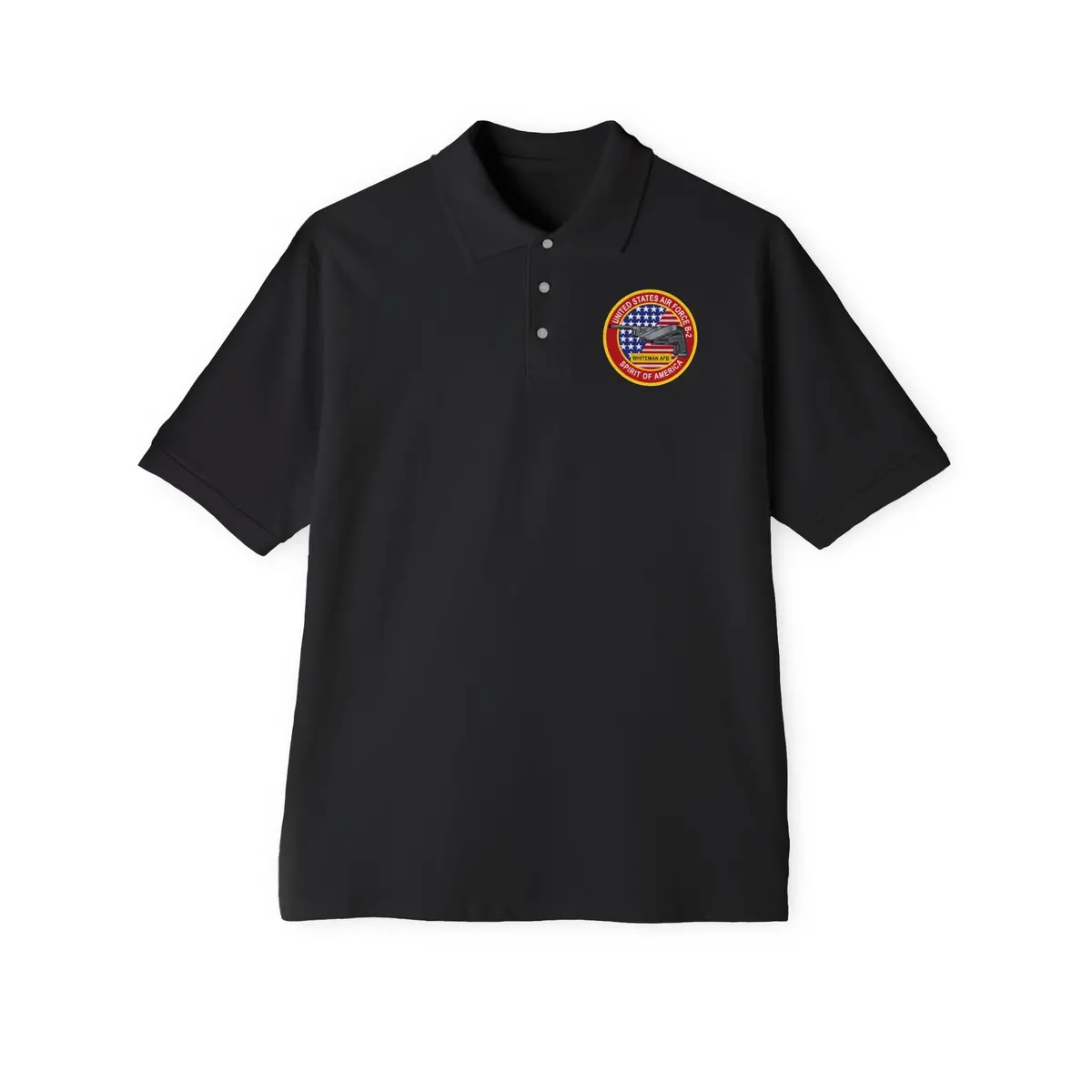 Men's Piqué Polo - Usaf - B2 - Spirit - Stealth Bomber Wo Txt 2