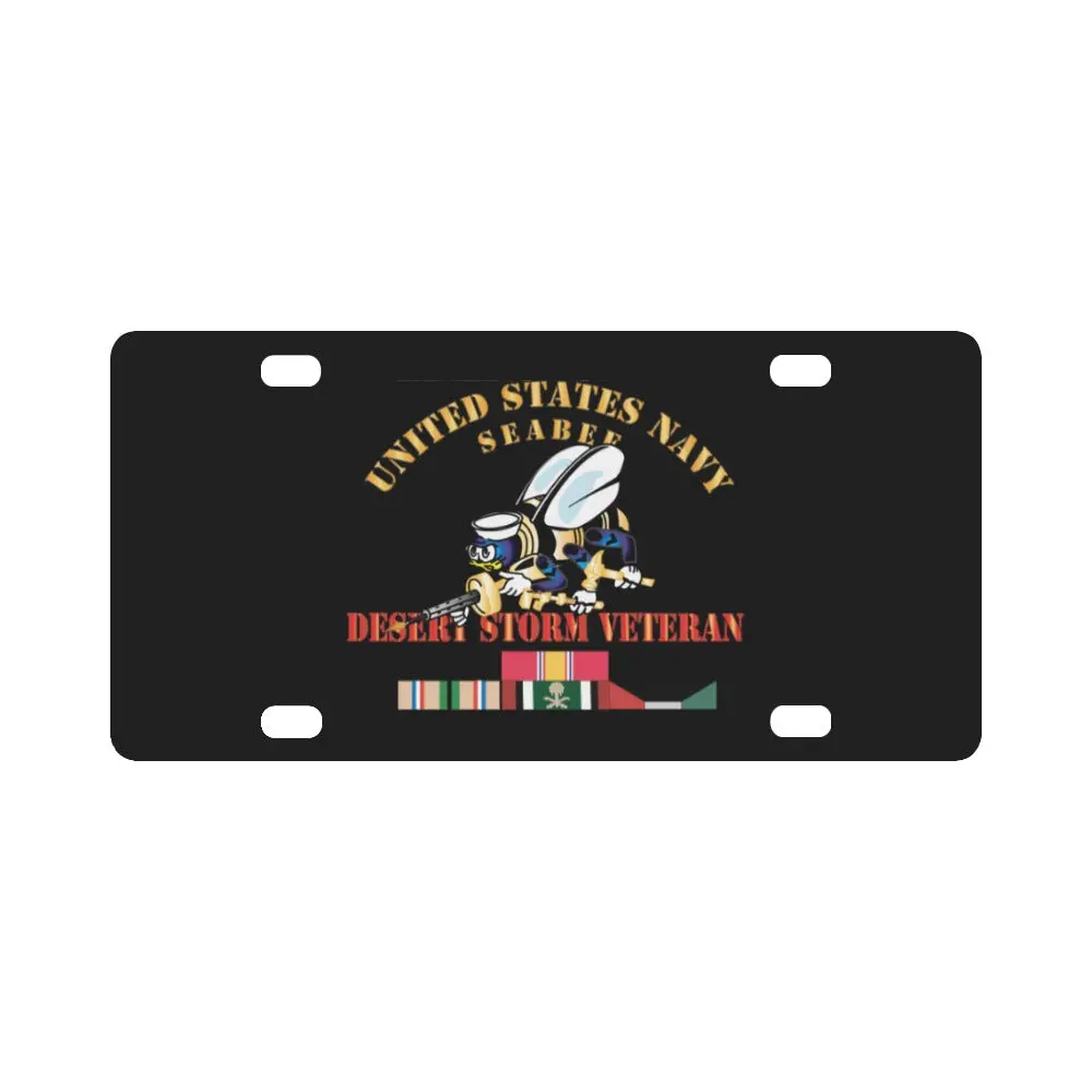 Navy - Seabee - Desert Storm Veteran X 300 Classic License Plate 1