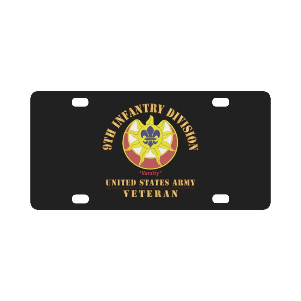 Army - Dui - 9Th Infantry Division - Varsity - Us Army Veteran X 300 Classic License Plate 1