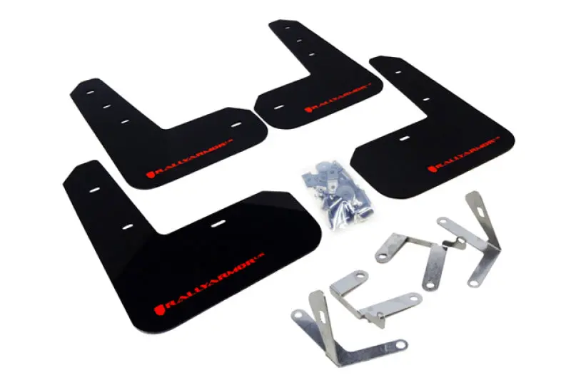 Rally Armor Ur-Series Black Mud Flaps With Red Logo For 2013+ Subaru Brz And Scion Fr-S 1